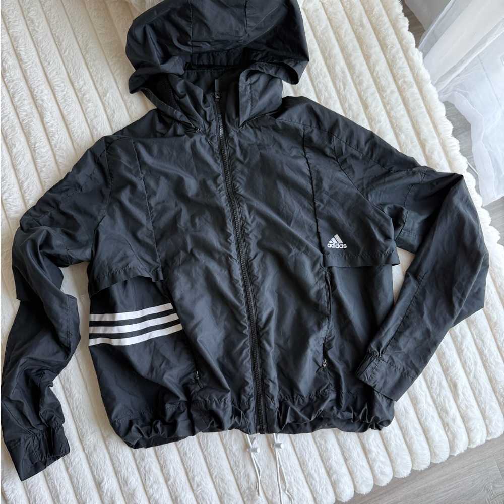 Adidas Charcoal Hooded Jacket